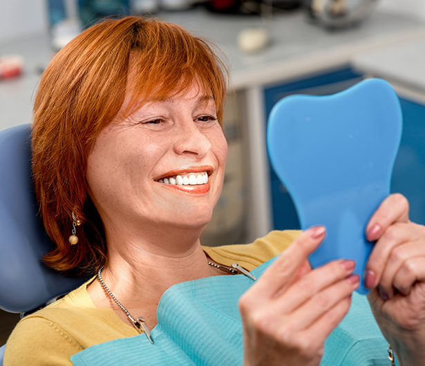 woman at the dentist